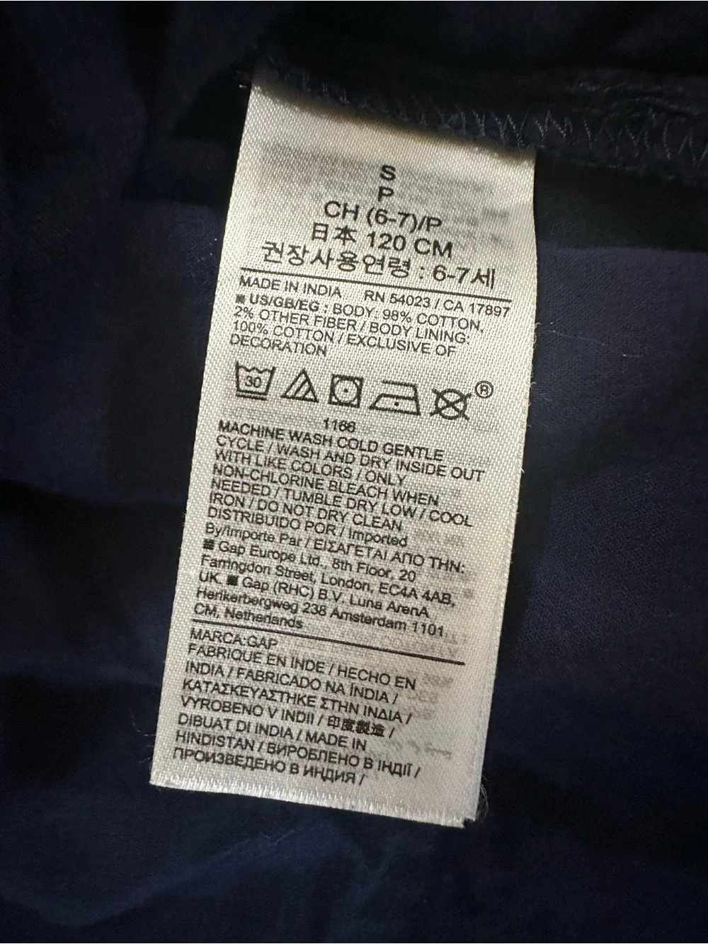 GAP Kids Navy Tiered Ruffle Skirt Girls Size S 6-7 Embroidered Lined